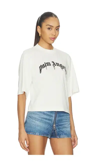 Palm Angels Curved Logo Boxy Tee | Thumbnail 2 Palm Angels Curved Logo Boxy Tee | Thumbnail 2