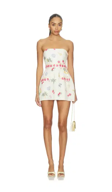 Amanda Uprichard Strapless Bethany Romper | Thumbnail 1 Amanda Uprichard Strapless Bethany Romper | Thumbnail 1
