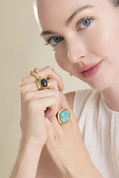 Gas Bijoux Blue Bamboo Liane Ring | Thumbnail 3 Gas Bijoux Blue Bamboo Liane Ring | Thumbnail 3