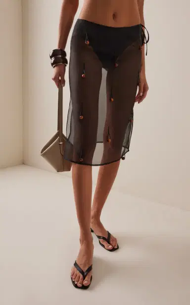 Tae Park Exclusive Beaded Sheer Silk Midi Table Skirt | Thumbnail 3 Tae Park Exclusive Beaded Sheer Silk Midi Table Skirt | Thumbnail 3