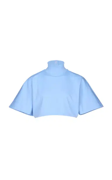 Alaïa Oversized Cropped Cotton T-Shirt | Thumbnail 1 Alaïa Oversized Cropped Cotton T-Shirt | Thumbnail 1