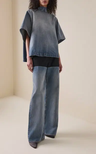 ALAÏA Reversed Denim Jacket | Thumbnail 3 ALAÏA Reversed Denim Jacket | Thumbnail 3