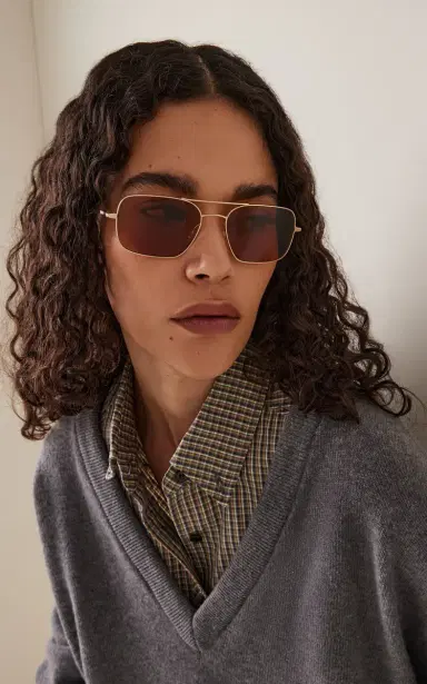Oliver Peoples Victory II Square-Framed Metal Sunglasses | Thumbnail 2 Oliver Peoples Victory II Square-Framed Metal Sunglasses | Thumbnail 2