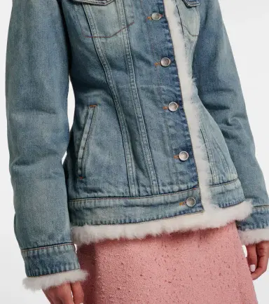Dolce & Gabbana Shearling-trimmed denim jacket | Thumbnail 5 Dolce & Gabbana Shearling-trimmed denim jacket | Thumbnail 5