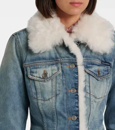 Dolce & Gabbana Shearling-trimmed denim jacket | Thumbnail 7 Dolce & Gabbana Shearling-trimmed denim jacket | Thumbnail 7
