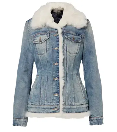 Dolce & Gabbana Shearling-trimmed denim jacket | Thumbnail 1 Dolce & Gabbana Shearling-trimmed denim jacket | Thumbnail 1