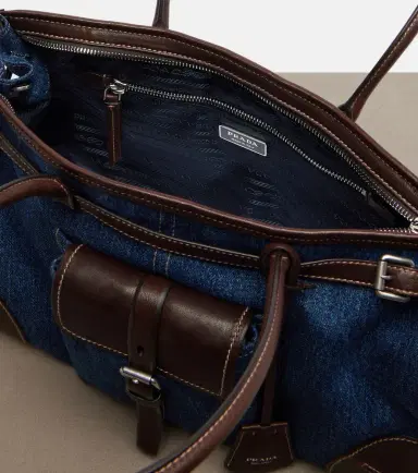 Prada Bonnie Large denim shoulder bag | Thumbnail 2 Prada Bonnie Large denim shoulder bag | Thumbnail 2