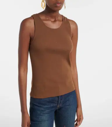Saint Laurent Cassandre cotton jersey tank top | Thumbnail 2 Saint Laurent Cassandre cotton jersey tank top | Thumbnail 2