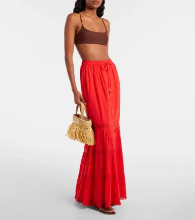 Melissa Odabash Marley crochet-trimmed cotton maxi skirt | Thumbnail 2 Melissa Odabash Marley crochet-trimmed cotton maxi skirt | Thumbnail 2