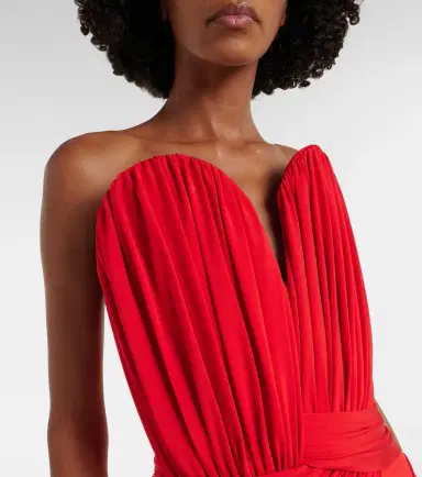 Stella McCartney Draped crêpe jersey bustier dress | Thumbnail 3 Stella McCartney Draped crêpe jersey bustier dress | Thumbnail 3