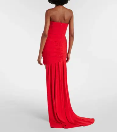 Stella McCartney Draped crêpe jersey bustier dress | Thumbnail 6 Stella McCartney Draped crêpe jersey bustier dress | Thumbnail 6