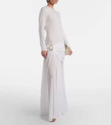 Christopher Esber Stone Pin draped jersey gown | Thumbnail 5 Christopher Esber Stone Pin draped jersey gown | Thumbnail 5