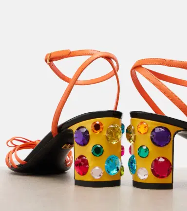 Dolce & Gabbana Keira embellished leather sandals | Thumbnail 3 Dolce & Gabbana Keira embellished leather sandals | Thumbnail 3