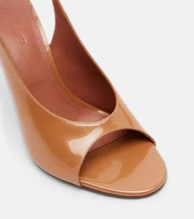 Amina Muaddi Anok patent leather slingback sandals | Thumbnail 4 Amina Muaddi Anok patent leather slingback sandals | Thumbnail 4