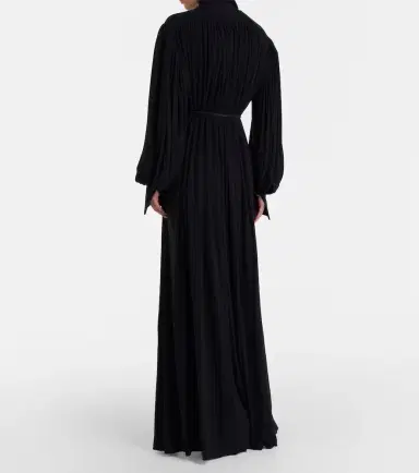 Calvin Klein Collection Yasmine scarf-detail cotton-blend maxi gown | Thumbnail 4 Calvin Klein Collection Yasmine scarf-detail cotton-blend maxi gown | Thumbnail 4