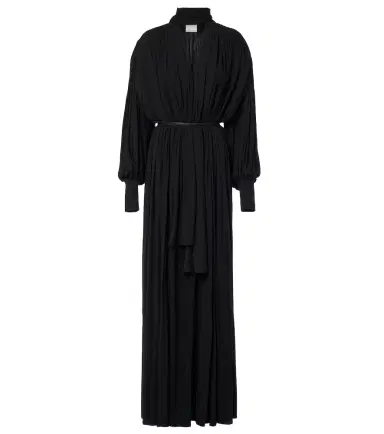 Calvin Klein Collection Yasmine scarf-detail cotton-blend maxi gown | Thumbnail 1 Calvin Klein Collection Yasmine scarf-detail cotton-blend maxi gown | Thumbnail 1