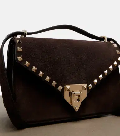 Valentino Garavani Rockstud Small suede crossbody bag | Thumbnail 3 Valentino Garavani Rockstud Small suede crossbody bag | Thumbnail 3