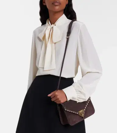 Valentino Garavani Rockstud Small suede crossbody bag | Thumbnail 5 Valentino Garavani Rockstud Small suede crossbody bag | Thumbnail 5