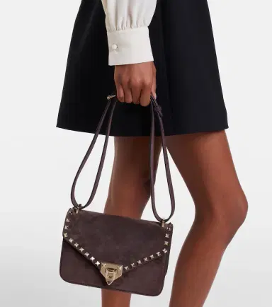 Valentino Garavani Rockstud Small suede crossbody bag | Thumbnail 7 Valentino Garavani Rockstud Small suede crossbody bag | Thumbnail 7