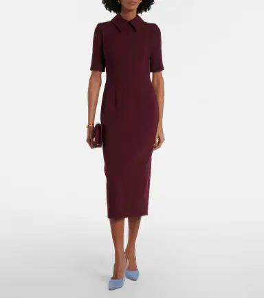 Emilia Wickstead Valletta wool crêpe midi dress | Thumbnail 2 Emilia Wickstead Valletta wool crêpe midi dress | Thumbnail 2