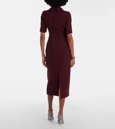 Emilia Wickstead Valletta wool crêpe midi dress | Thumbnail 3 Emilia Wickstead Valletta wool crêpe midi dress | Thumbnail 3