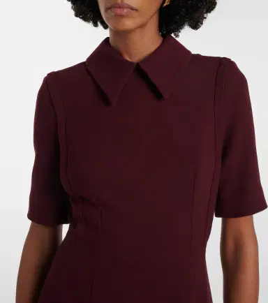 Emilia Wickstead Valletta wool crêpe midi dress | Thumbnail 5 Emilia Wickstead Valletta wool crêpe midi dress | Thumbnail 5