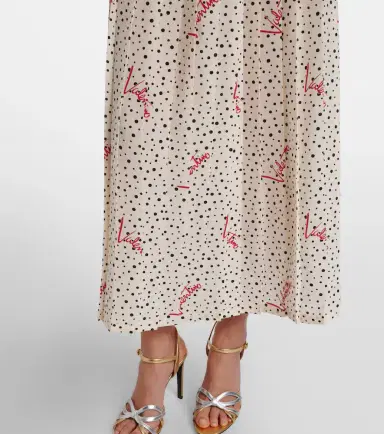 Valentino Polka-dot silk crêpe de chine midi skirt | Thumbnail 6 Valentino Polka-dot silk crêpe de chine midi skirt | Thumbnail 6