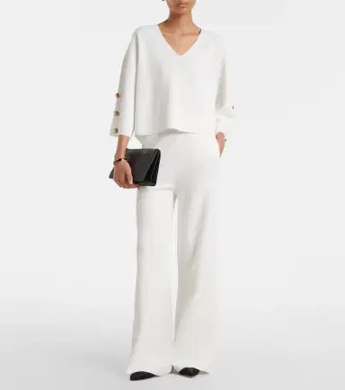 Max Mara Embellished crêpe top | Thumbnail 4 Max Mara Embellished crêpe top | Thumbnail 4
