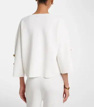 Max Mara Embellished crêpe top | Thumbnail 5 Max Mara Embellished crêpe top | Thumbnail 5