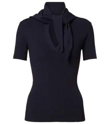 Max Mara Scarf-detail knitted top | Thumbnail 1 Max Mara Scarf-detail knitted top | Thumbnail 1