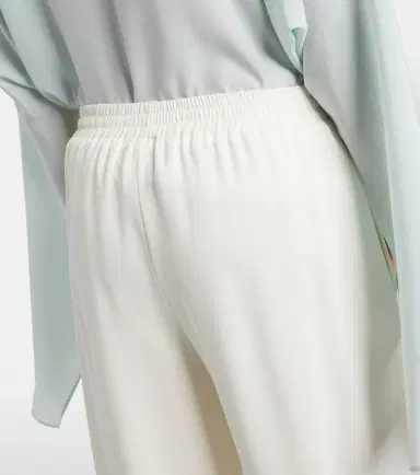 Oscar de la Renta Silk-blend georgette wide-leg pants | Thumbnail 3 Oscar de la Renta Silk-blend georgette wide-leg pants | Thumbnail 3