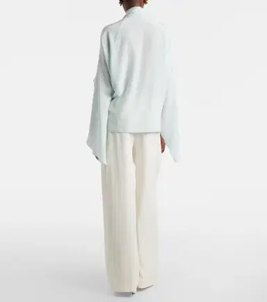 Oscar de la Renta Silk-blend georgette wide-leg pants | Thumbnail 4 Oscar de la Renta Silk-blend georgette wide-leg pants | Thumbnail 4