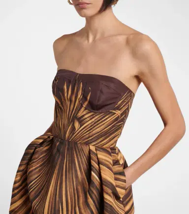 Oscar de la Renta Printed bustier gown | Thumbnail 5 Oscar de la Renta Printed bustier gown | Thumbnail 5