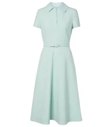 Oscar de la Renta Belted wool-blend midi dress | Thumbnail 1 Oscar de la Renta Belted wool-blend midi dress | Thumbnail 1