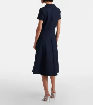 Oscar de la Renta Belted wool-blend midi dress | Thumbnail 4 Oscar de la Renta Belted wool-blend midi dress | Thumbnail 4