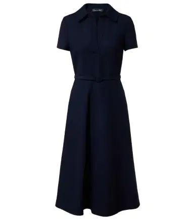Oscar de la Renta Belted wool-blend midi dress | Thumbnail 1 Oscar de la Renta Belted wool-blend midi dress | Thumbnail 1