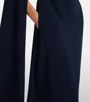 Oscar de la Renta Embroidered caped silk-blend gown | Thumbnail 3 Oscar de la Renta Embroidered caped silk-blend gown | Thumbnail 3