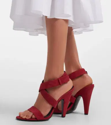 Alaia Alaïa Cone suede slingback sandals | Thumbnail 5 Alaia Alaïa Cone suede slingback sandals | Thumbnail 5