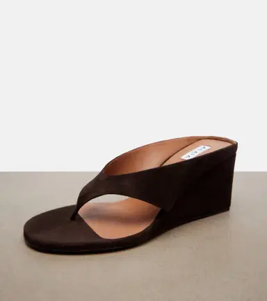 Alaïa Alaïa Cube suede wedge sandals | Thumbnail 2 Alaïa Alaïa Cube suede wedge sandals | Thumbnail 2