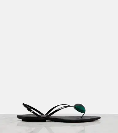 Alaïa Alaïa Embellished patent leather thong sandals | Thumbnail 4 Alaïa Alaïa Embellished patent leather thong sandals | Thumbnail 4