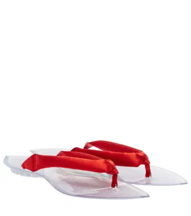 Alaïa Alaïa Invisible satin thong sandals | Thumbnail 1 Alaïa Alaïa Invisible satin thong sandals | Thumbnail 1