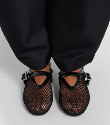 Alaïa Alaïa Fishnet leather-trimmed mules | Thumbnail 6 Alaïa Alaïa Fishnet leather-trimmed mules | Thumbnail 6