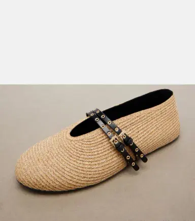 Alaïa Alaïa Woven leather-trimmed ballet flats | Thumbnail 2 Alaïa Alaïa Woven leather-trimmed ballet flats | Thumbnail 2