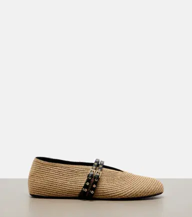 Alaïa Alaïa Woven leather-trimmed ballet flats | Thumbnail 3 Alaïa Alaïa Woven leather-trimmed ballet flats | Thumbnail 3