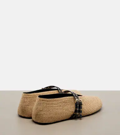 Alaïa Alaïa Woven leather-trimmed ballet flats | Thumbnail 4 Alaïa Alaïa Woven leather-trimmed ballet flats | Thumbnail 4