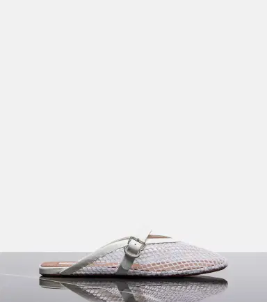 Alaïa Alaïa Fishnet leather-trimmed slip-on mules | Thumbnail 2 Alaïa Alaïa Fishnet leather-trimmed slip-on mules | Thumbnail 2