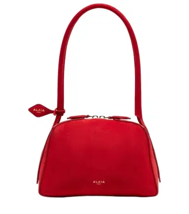 Alaïa Alaïa Le Bouledogue Small suede shoulder bag | Thumbnail 1 Alaïa Alaïa Le Bouledogue Small suede shoulder bag | Thumbnail 1