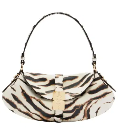 Ganni B-Kat Small zebra-print shoulder bag | Thumbnail 1 Ganni B-Kat Small zebra-print shoulder bag | Thumbnail 1