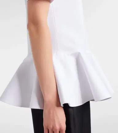 Alaia Alaïa Peplum cotton jersey T-shirt | Thumbnail 5 Alaia Alaïa Peplum cotton jersey T-shirt | Thumbnail 5