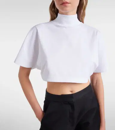 Alaïa Alaïa Cotton jersey T-shirt | Thumbnail 5 Alaïa Alaïa Cotton jersey T-shirt | Thumbnail 5